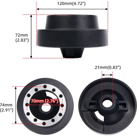 Steering wheel base connectors for BMW E46 M3 328i 325i (one set)--BIEMMEDUE (1/4)