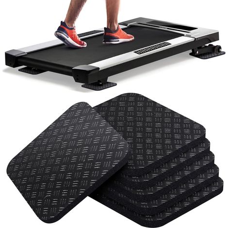 6er-Pack Laufbandmatten, doppelseitig rutschfest, stoßdämpfend, für Laufbänder, Walkingmatten und Heimtrainer, schützt Holzböden (1/5)