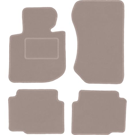 Alfombrillas de terciopelo para BMW 3 E36 compacto, coupé, sedán, familiar, touring (1991-2000) beige (1/5)