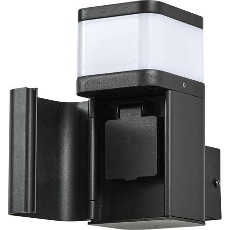 Lindby Lámpara de pared exterior 'Teyon' en Negro Aluminio