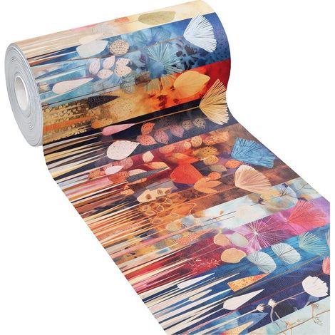 Tapis De Cuisine Anti Taches Pvc Imprimé Numériquement Doux Antidérapant Design Floral Multicolore Couleurs Vives - 51x40 cm (1/5)