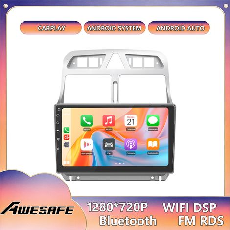 AWESAFE Autoradio Android 13 per Peugeot 307 / 307CC / 307SW (2002-2013) 4GB+64GB 9'' Schermo Touch con CarPlay Android Auto GPS WiFi (1/5)