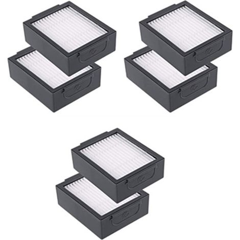 Paquet de 6 filtres de rechange pour iRobot Roomba e5 e5154 e6 i7 i7+ i7156 i1 i3 i4 i8 Filtre à air HEPA (non compatible avec Combo J7+) Pièces de rechange durables (1/5)
