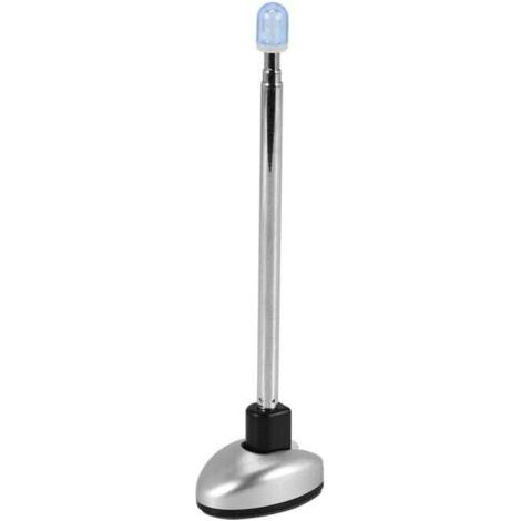Antena telescópica universal para automóvil con fijación flexible para parachoques (1/4)