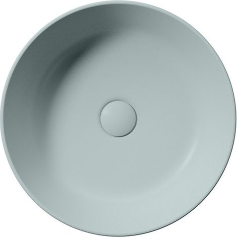 Lavabo à poser KUBE X en céramique dia 40 cm, ghiaccio mat (1/2)