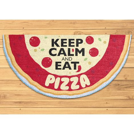 Felpudo de coco natural 15mm-Pizza-Media luna 40x70cm
