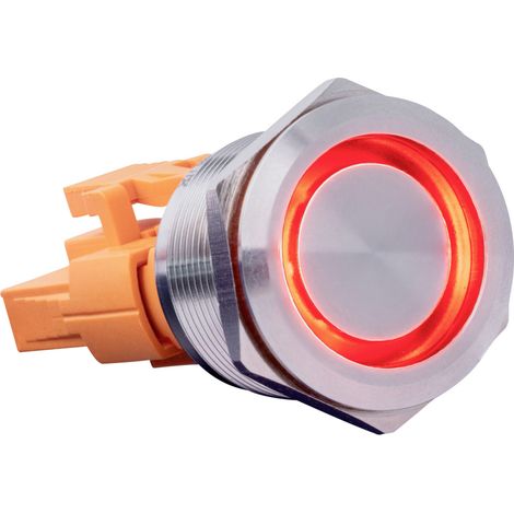 Joy-it BUTTON22B-L-RD BUTTON22B-L-RD Tastschalter 250 V/AC 7 A 1 x Ein/(Aus) rastend Rot (Ø x H) 25 (1/3)
