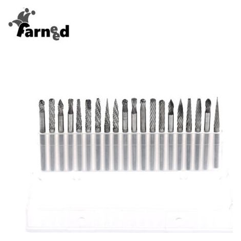 FRESE PUNTE AL CARBURO DI TUNGSTENO 3x3 mm 20 PZ TRAPANO DRIMEL SMERIGLIATRICE