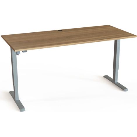 STIER Bureau électrique réglable en hauteur 501-33 180 x 80 cm noyer mélaminé 68-118 cm (1/3)