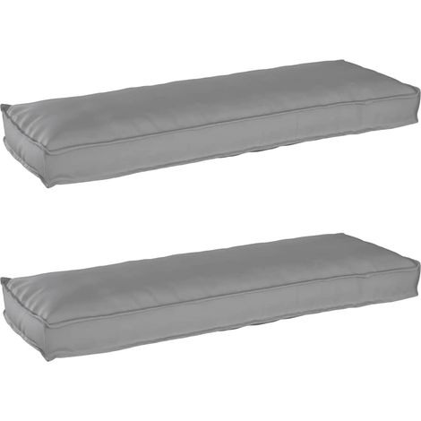 Pallet Kissen Set 2 pcs Grau 120 x 40 x 8 cm Oxford-Stoff vidaXL (1/5)