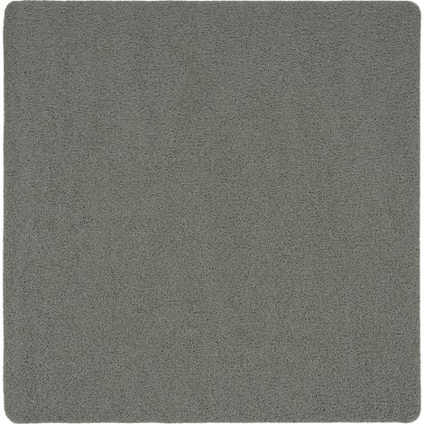Tapis de bain, design antidérapant, trous de drainage, Gris (1/2)