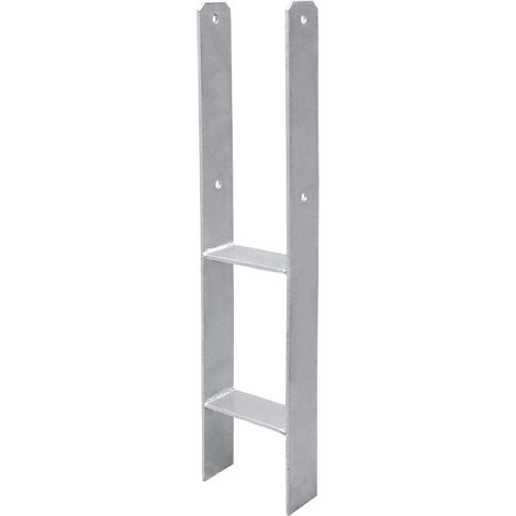 Randaco H-Anchor Supporto per pali Ancoraggio per pali zincato a caldo 600MM Ancoraggio per pali H 121MM (1/5)