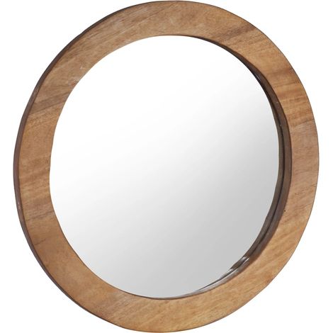 Miroir mural vintage Miroir mural pour Maison,salon,Chambre 60 cm Teck Rond -14743 (1/5)