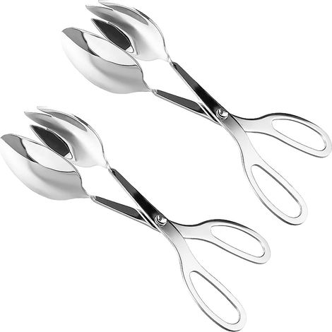 Pince Cuisine - Acier Inoxydable - 26 cm - Pour Salade Buffet Barbecue Pâtisserie - Lot de 2 (1/5)