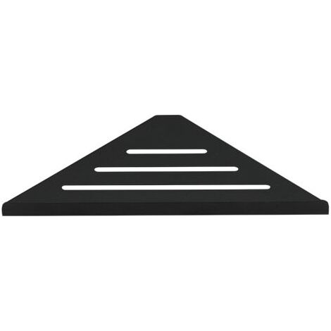 Aluminiumlegierung Bad Duschregal, Duschablage Eckregal Dreieck Kosmetik Korb Aufbewahrung Küche Wandregal，Starlight(1 Stück),schwarz