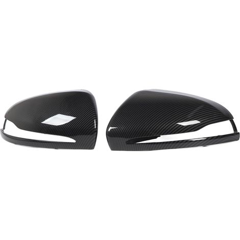 paire de coques de rétroviseurs extérieurs gauche et droit pour Mercedes-Benz Classe C W205 (2014-2021), conduite à gauche, style fibre de carbone (1/5)
