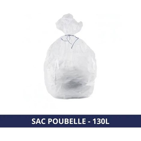 FILFA FRANCE - Sac poubelle 130L - 32μ - Transparent - x100 sacs (1/2)