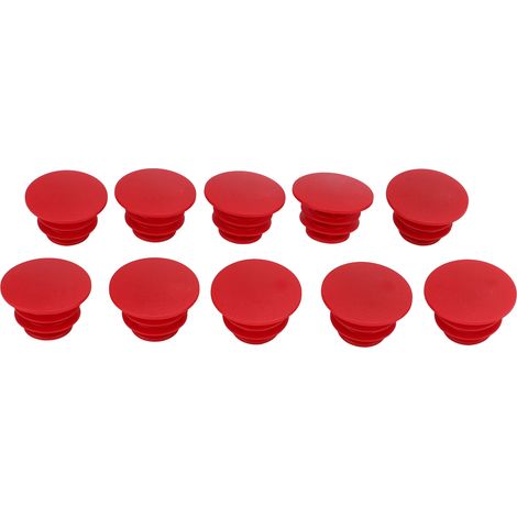 10 pièces Bouchon de Poignée VTT Rouge, Manchon de Guidon Robuste pour Vélo de Montagne et Ville (1/5)