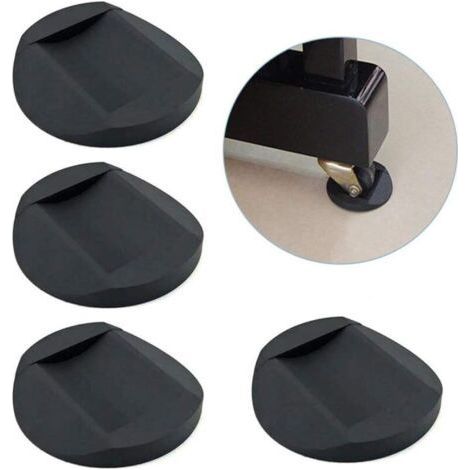 Lot de 4 patins antidérapants pour roulettes de meubles, protège tous les types de sols et chaise a roulette patins anti derapan (1/4)