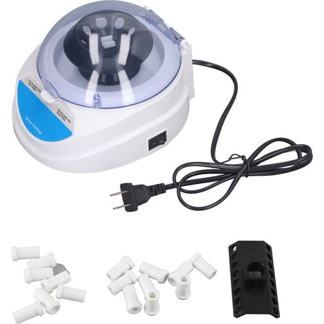Mini-centrifugeuse de laboratoire 4000 tr/min, 810 xg, silencieuse, portable, pour paillasse, 100-240V avec fiche américaine