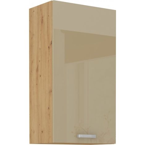 Hängeschrank 50-90 Eiche Artisan Cappuccino Hochglanz Küchenzeile Küchenblock (1/5)