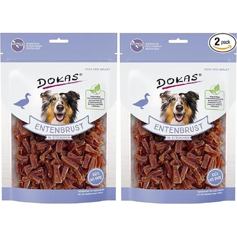 Lot de 2 poitrines de canard pour chien 2 x 200 g (1/2)
