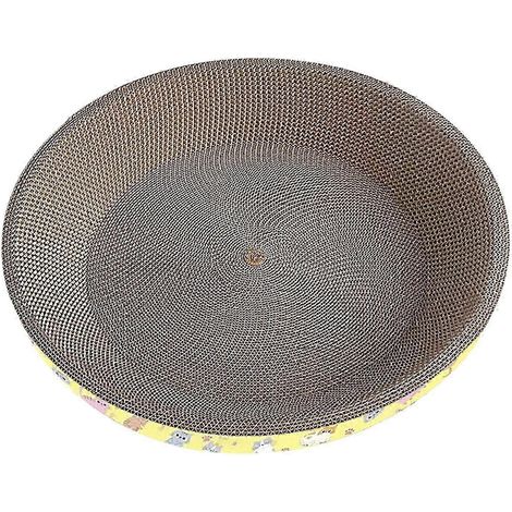 Kratzschale aus Pappe, Katzenbett, Nest, Möbelschutz, Kratzbrett, robuste Katzenliege, Sofa-Kratzunterlage-40cmx9cm (1/5)
