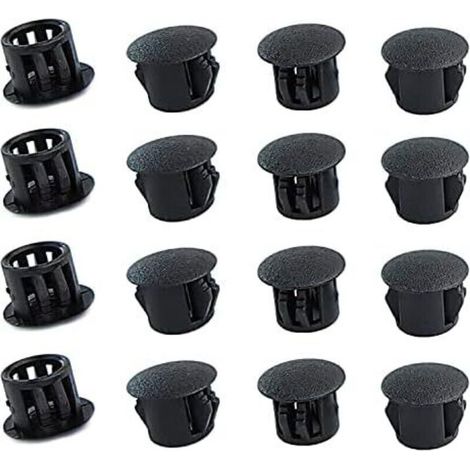 20 Pièces 12mm Bouchons en Plastique Rond, Cache Trou Meuble, Cache Trou Plastique, Noir, Bouchon de Trou de Percage pour Verrouillage Trou Meubles (1/5)