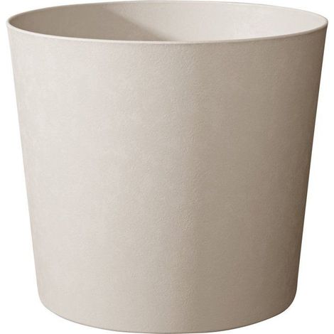 Pot de fleurs Conique Ø 60 cm - EDA - Element - 100 L - Systeme de drainage - Intérieur / Extérieur - Ø 57,5 x H 48,2 cm - Calcaire