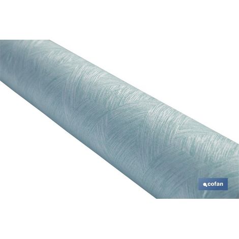 Rouleau de nappe en résine antitache design moderne 140cm x 20m 60% coton et 40% polyester coloris turquoise