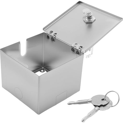 120 mm x 120 mm x 95 mm Armoire de commande étanche avec boîtier en acier inoxydable, convient pour la protection des prises extérieures et une alimentation sûre (1/5)