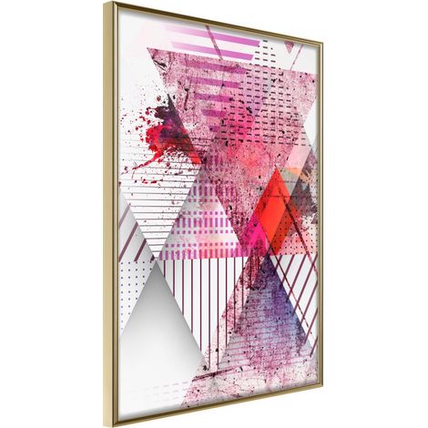 Affiche Murale Encadrée "Patchwork I" 21 x 30 cm Or