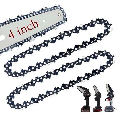 royaluxe-Pack de 2 chaînes de tronçonneuse 4 pouces – Alliage de titane – Faible rebond et vibrations – Coupe précise pour bois épais