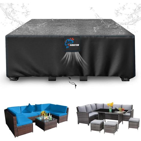 Gartenmöbel Abdeckung 280x205x106cm, Wasserdicht, Winddicht, UV-Beständig, 420D Oxford (1/5)
