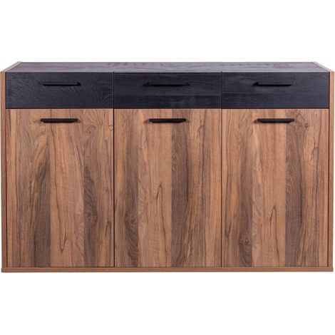 Madia 144 x 89 h cm rovere e nero - Noto