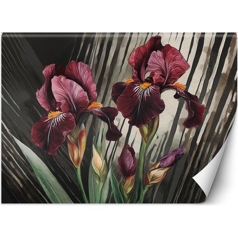 Fototapete Rote Blumen Abstraktion 250x175 cm (1/5)