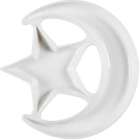 Plat de Présentation "Nuit Étoilée" 25cm Blanc