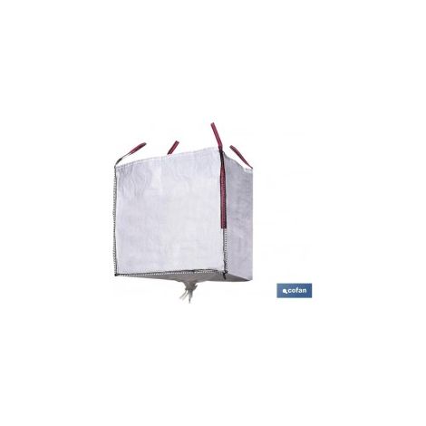 Großer Schmutzsack, 90 x 90 x 90 cm, weiß, mit Auslassventil