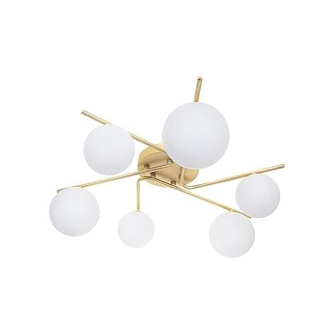 Analu Deckenleuchte de 6xg9 h.17xd.60cm gold/weiß