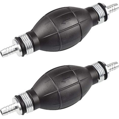 2 PCS Pompes Transfert De Liquide Manuelle en Caoutchouc Pompe À Siphon Manuelle Pompe à Main pour Solvant d'Essence d'Aqueduc Liquide Carburant Diesel d'Essence de Gaz(Noir) (1/5)