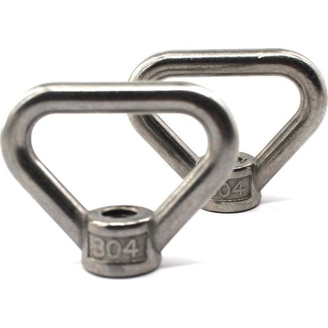 Lot de 2 écrous à œil triangulaires M16 en acier inoxydable 304 très résistants (1/5)