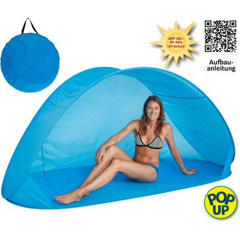 Strandmuschel POP UP, UV 50+ Apfelgrün, ca. 235x115x115 cm