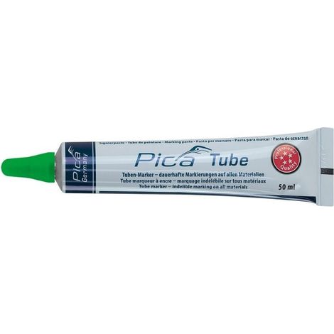 Pennarello PICA Classic 575 verde da 50 ml per superfici ruvide e permanente.