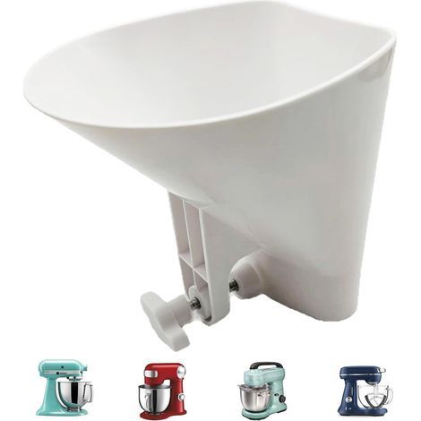 Funnel Portable Stand Mixer Baking Sifter Clip On Wide Mouth (1/5)