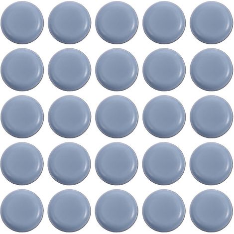 Lot de 48 pièces 25mm meuble Glides auto-adhésif chaise pied PTFE patins pour meuble facile Movers (rond) (1/5)