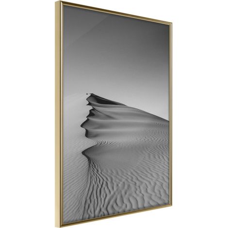 Affiche Murale Encadrée "Wave of Sand" 21 x 30 cm Or