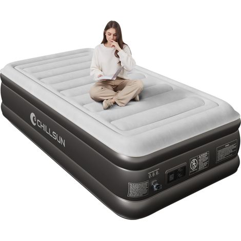 Matelas Gonflable Auto-gonflant avec Pompe, pour 1 Personne, léger et Facile à Ranger, Grande stabilité et capacité de Charge, 190 x 100 x 46 cm pour Camping, Chambre d'amis, Maison (1/5)