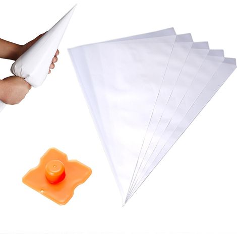Kit Poche à Joint pour Réparation Carrelage, Sac de remplissage blanc Sacs de Mortier et Coulis avec Grattoir, pour Scellement et Joints en Carrelage (1/5)