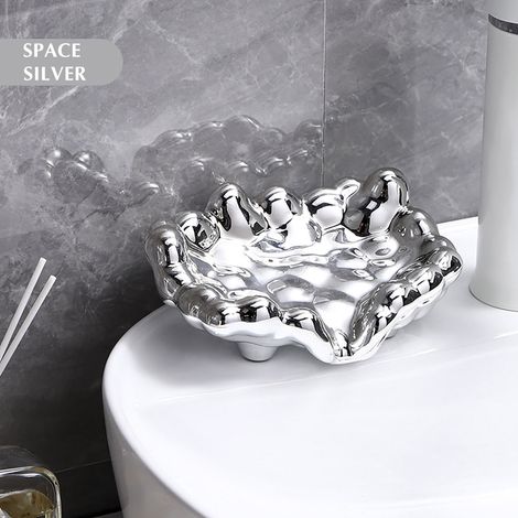 Support Savon - Bac à Savon Auto-Égouttant en Plastique - Pour Salle de Bain Cuisine Douche - 1 Pièce (1/5)