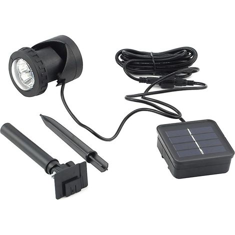 1 Projecteur LED solaire étanche pour jardin. piscine. bassin extérieur (1/5)